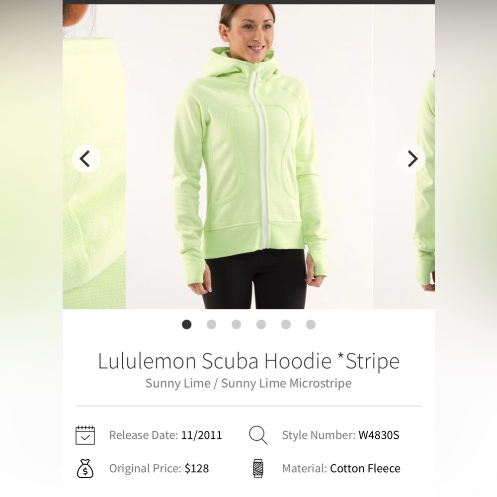 Lululemon Sunny Lime Scuba Hoodie